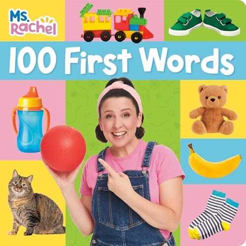 100 First Words Ms Rachel Book – Board Book – GOOD