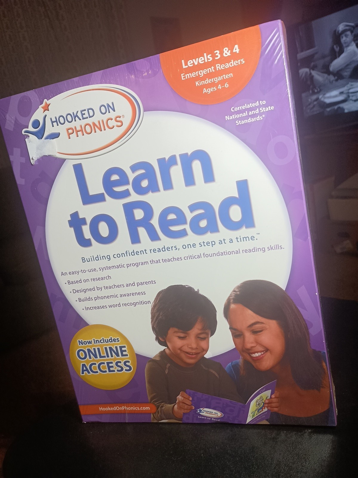 Hooked on Phonics Learn To Read Kindergarten Level 3 & 4 Emergent Ages 4-6 NEW