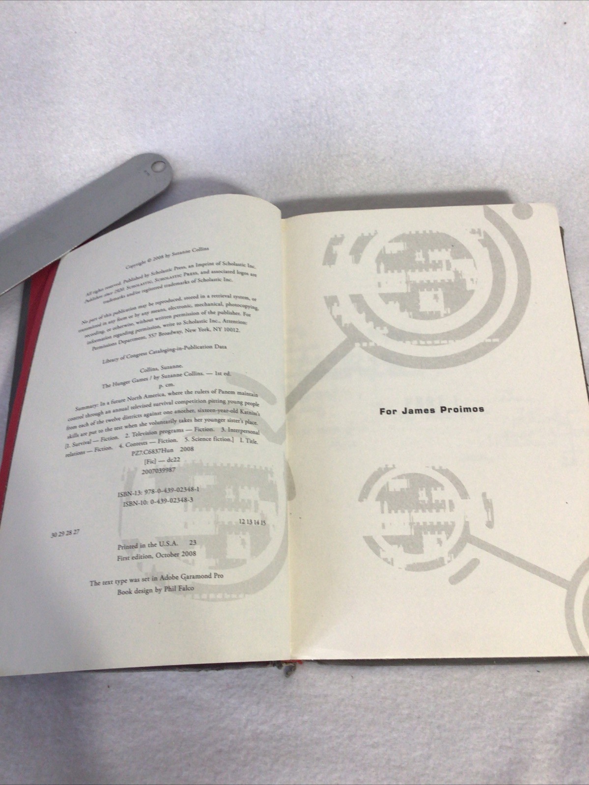 First Edition 2008 Hardback The Hunger Games Suzanne Collins Book Scholastic