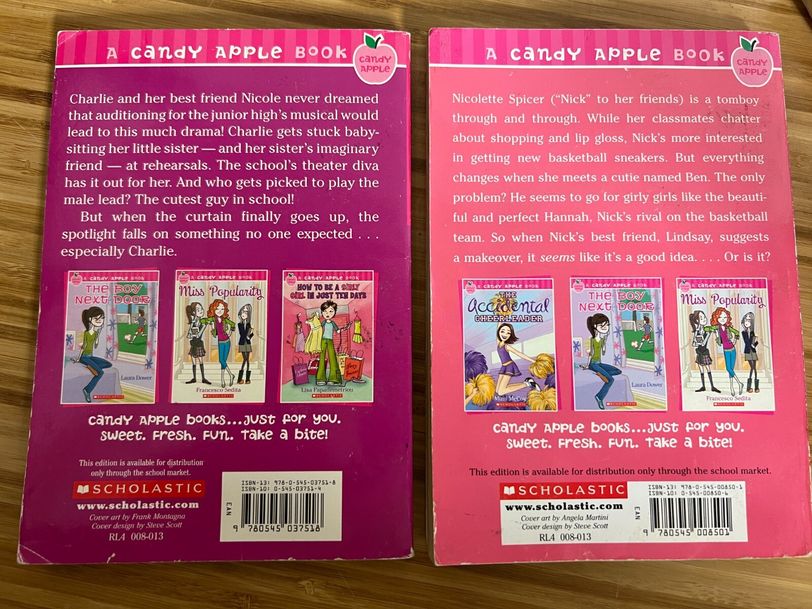 Candy Apple Book Series -Drama-Sister Switch-Girly Girl-Star Crossed +1