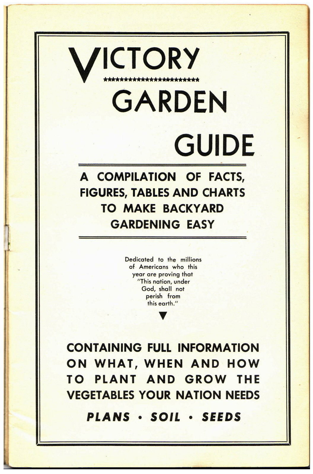 The Victory Garden Guide Paperback Reprint, 3 WWII Gardening Books in 1 (Color!)