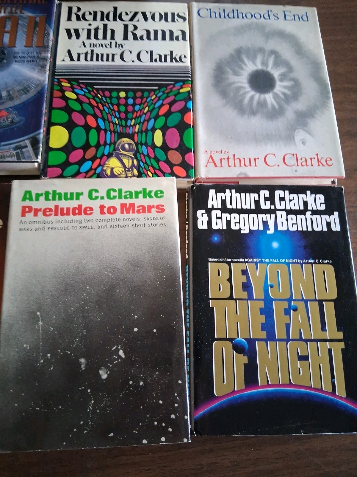 Lot of 9 Sci-Fi Hardcover Books Arthur C. Clarke See Photos