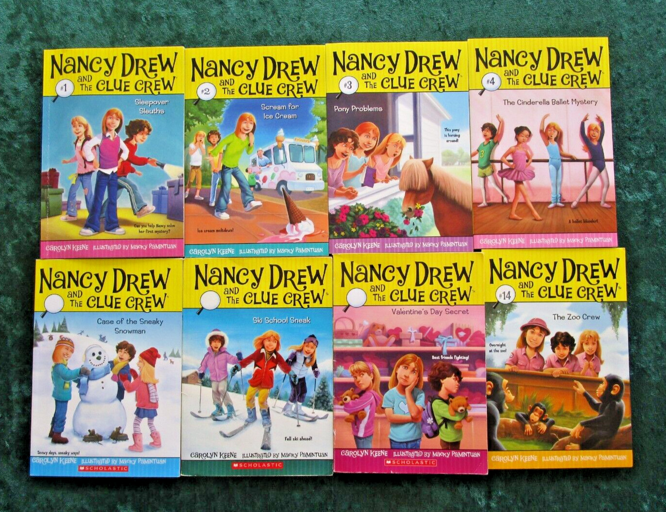 LOT 8 PB NANCY DREW AND THE CLUE CREW SERIES – FOR YOUNG READERS#1-5, 11, 12, 14