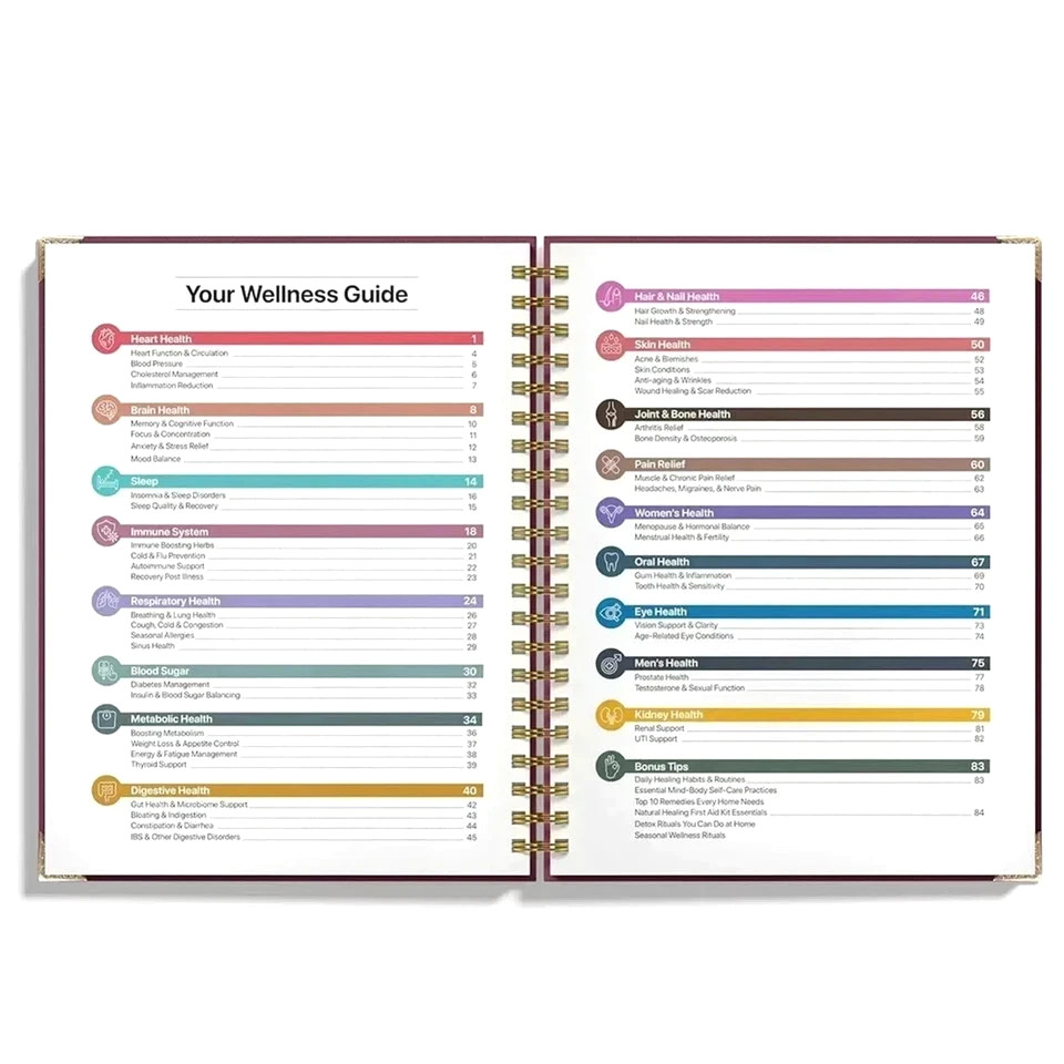 The Natural Healing Handbook Spiral Bound Guide For Herbal Remedies And NaturalT