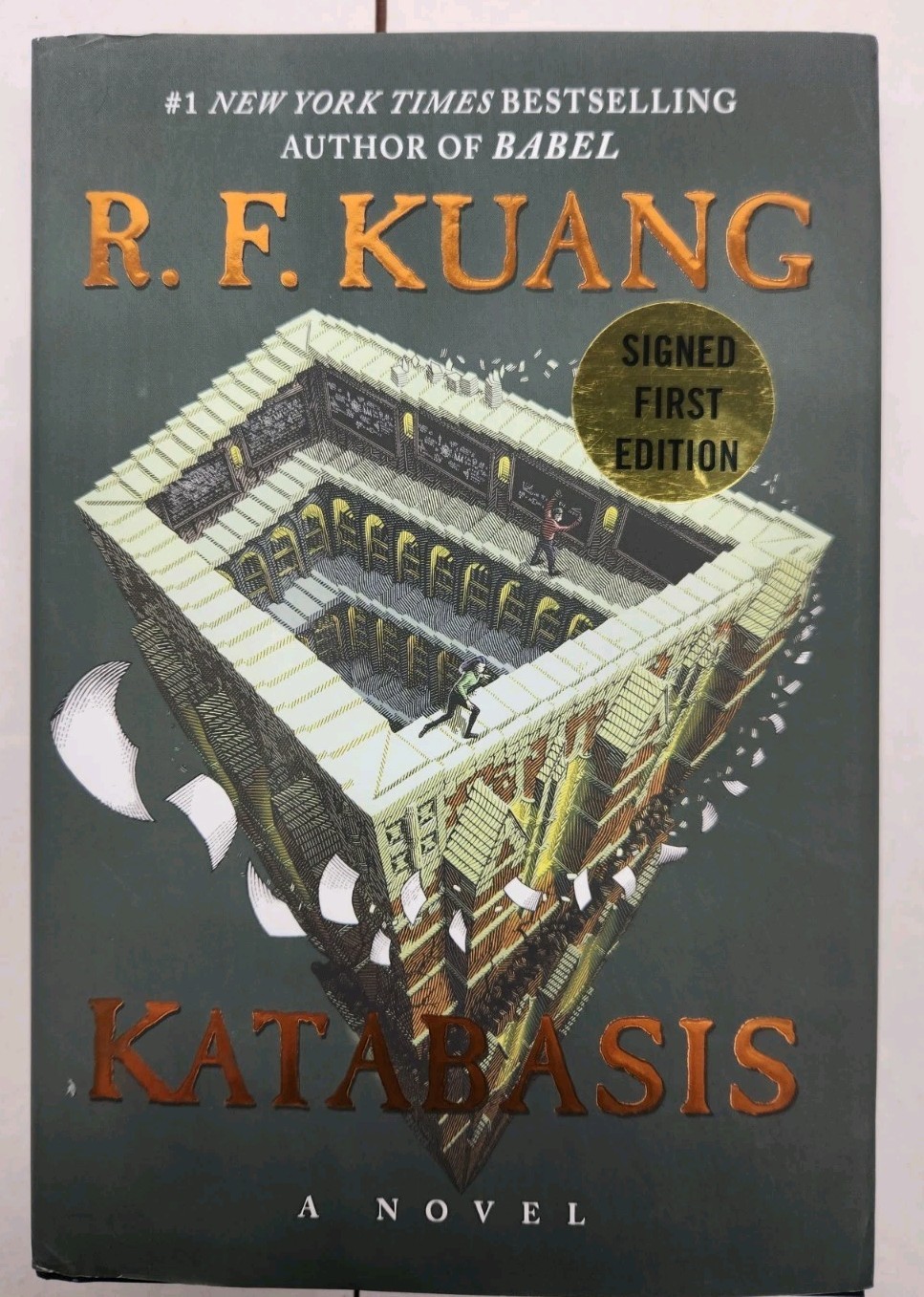 R F Kuang SIGNED Book Katabasis First Edition Hardcover Exclusive Sprayed Edges