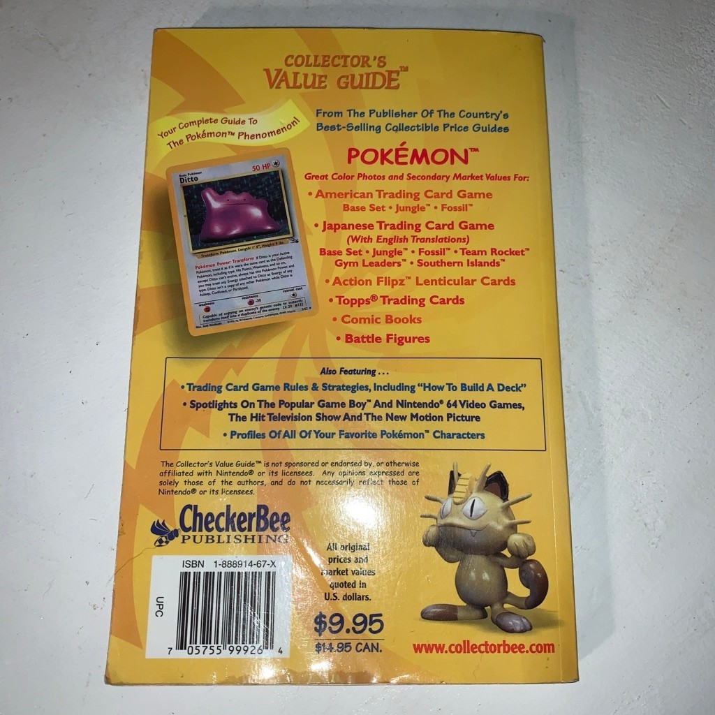 Unbranded Pokemon Collector’s Value Guide One Size Yellow Purple
