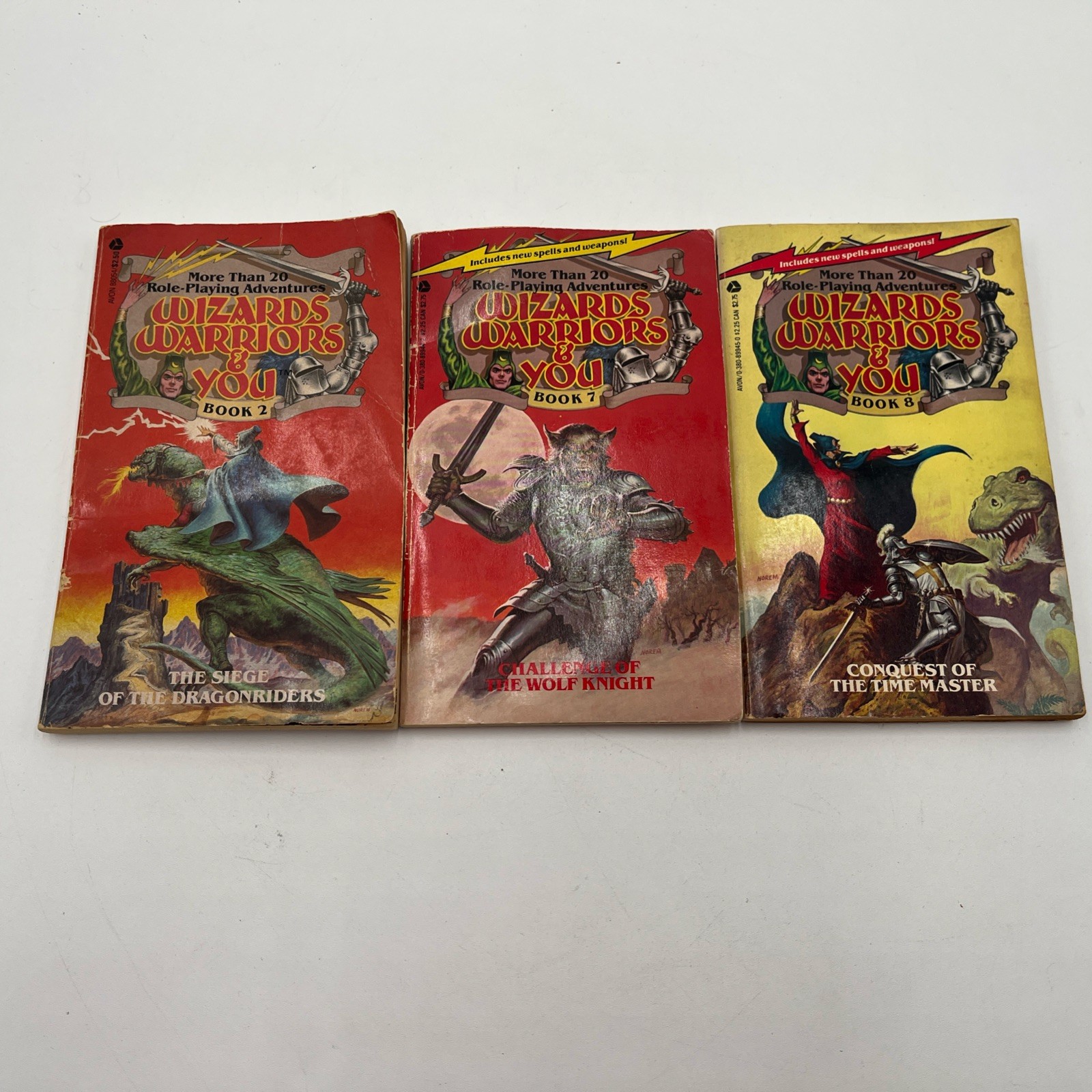 Lot Of 3 Wizards Warriors & You Books 2, 7, 8 RL Stine CYOA See Description