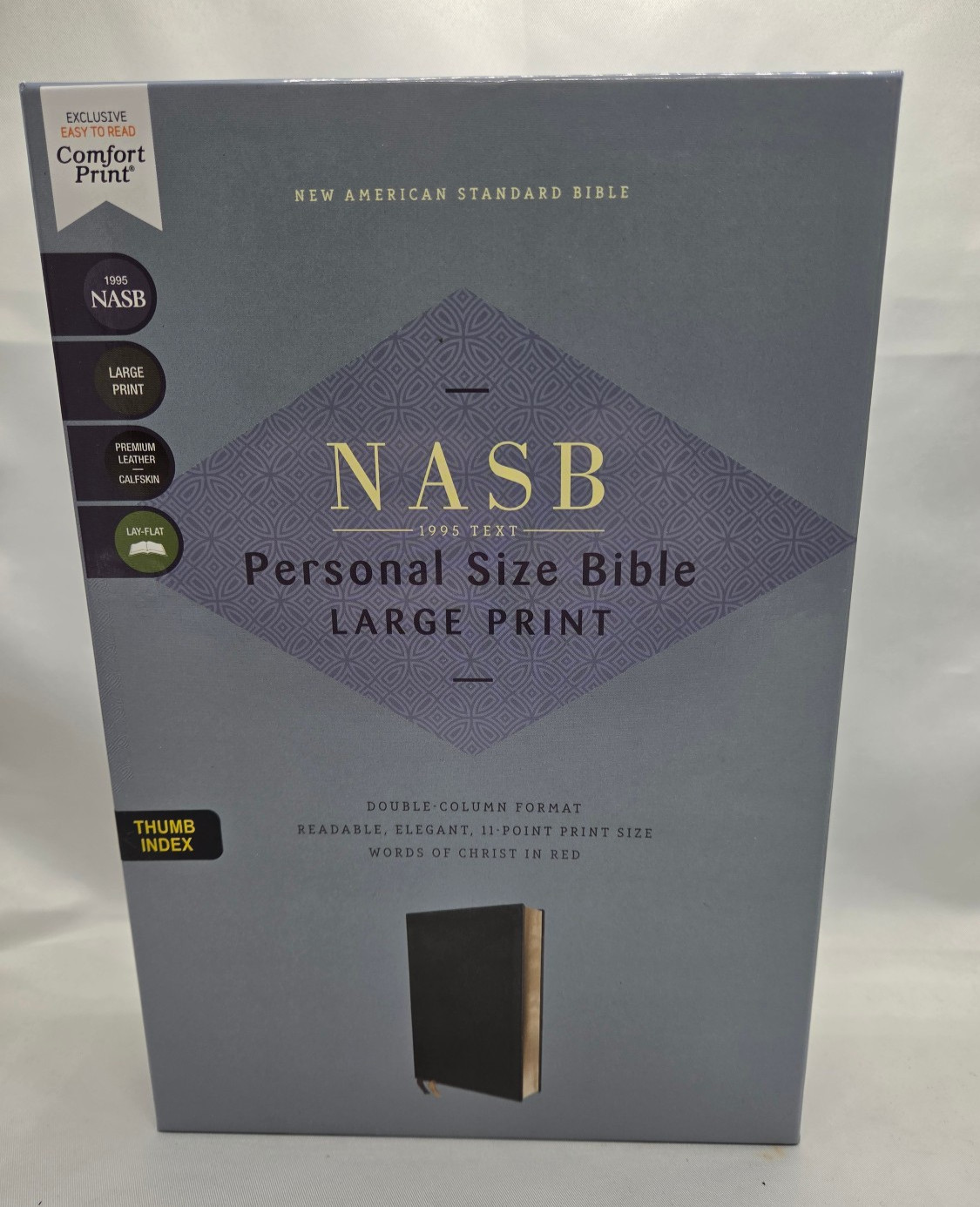 NASB Large Print Calfskin Black Red Letter 1995 Text Thumb Indexed