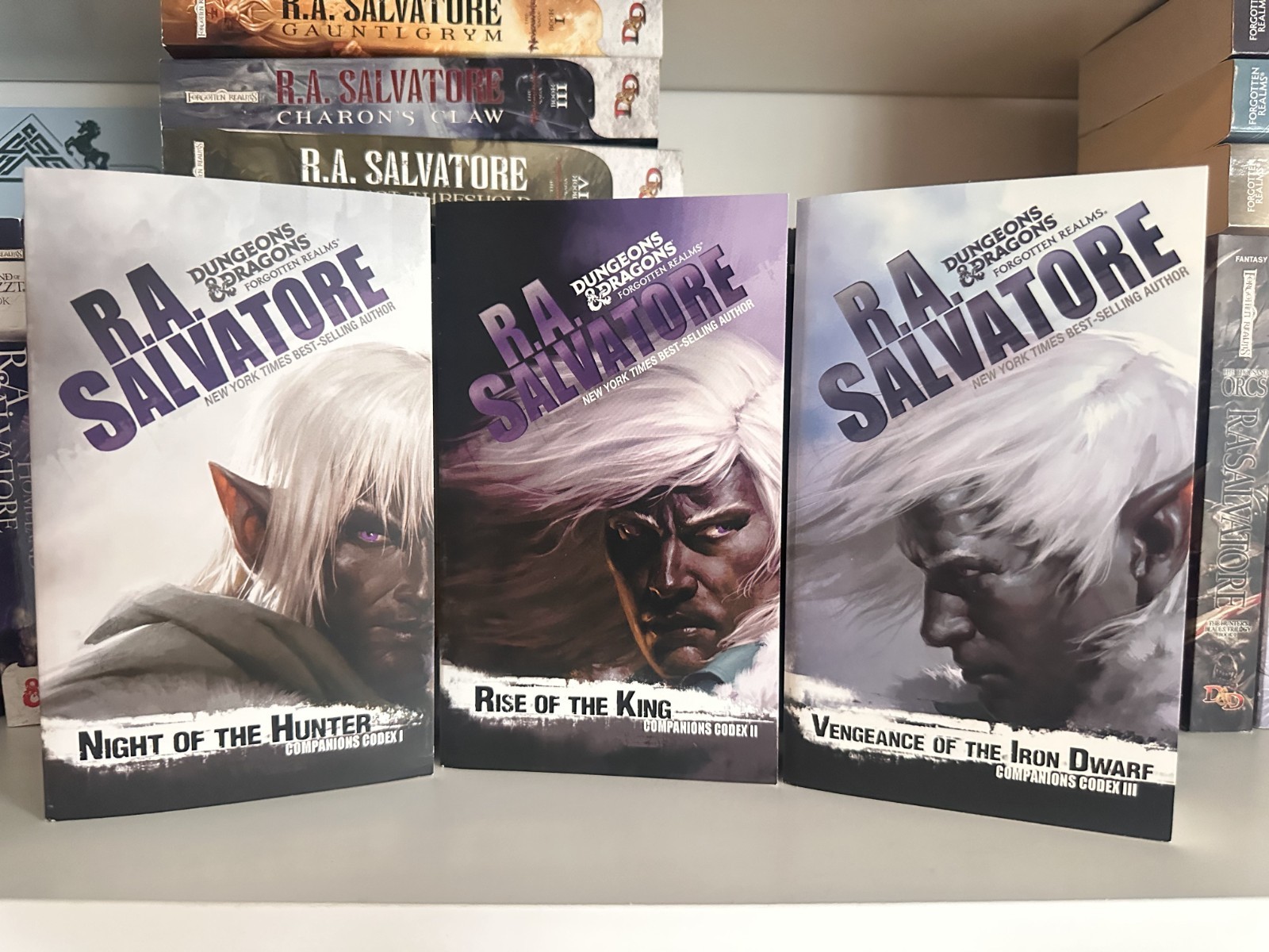 R.A. Salvatore – 30 books, incl The Legend of Drizzt 1-10, Neverwinter 1-3, more