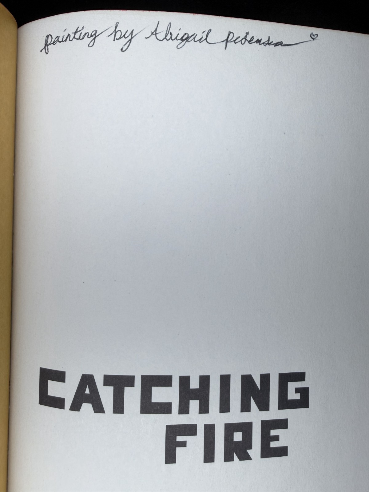 Catching Fire 2009 HC/DJ 1st/12th Suzanne Collins Hand-painted edge SIGNED VG+