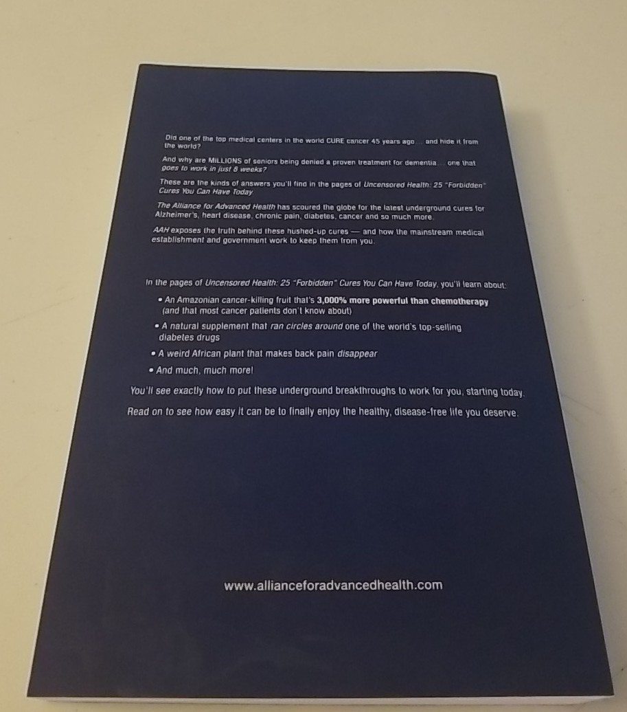 UNCENSORED HEALTH 25 Forbidden Cures You Can Have Today – Volume 2 Paperback