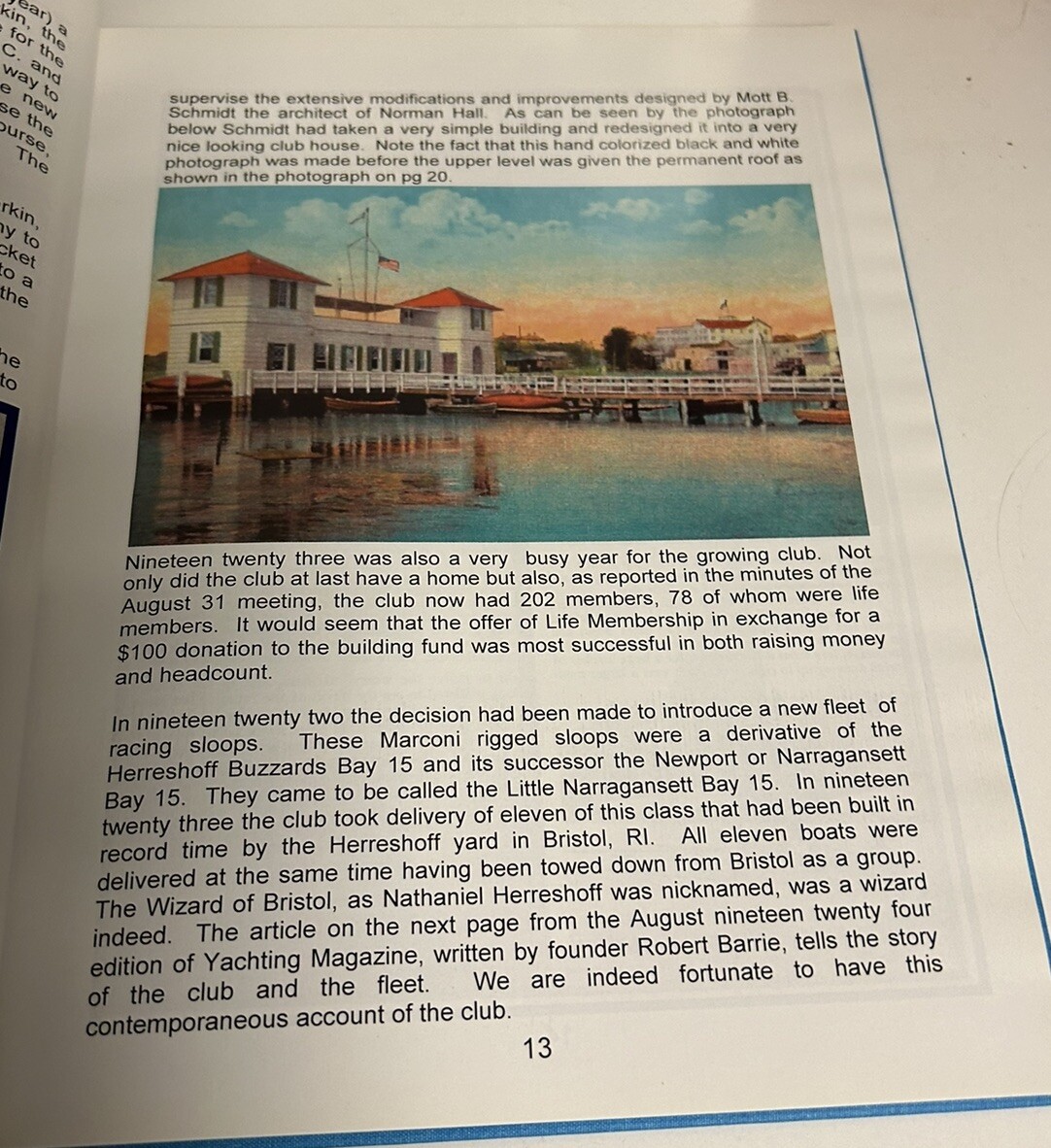 THE WATCH HILL YACHT CLUB THE FIRST 100 SEASONS WESTERLY RI 1913-2012
