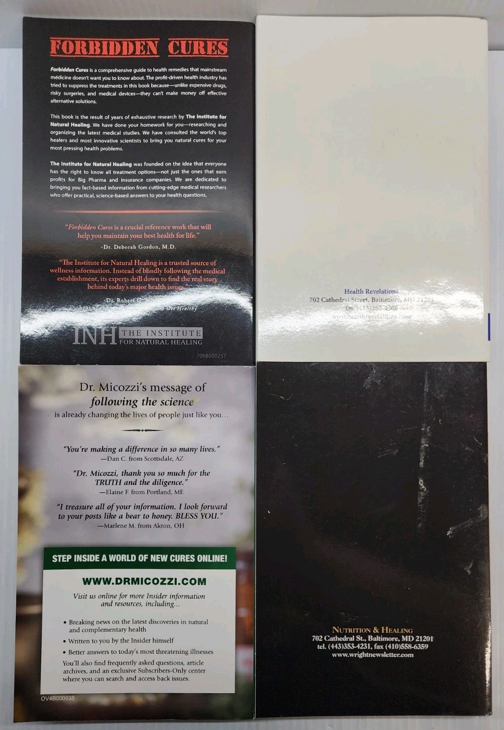 Natural Cures Book Lot Of 4 Forbidden Cures Last Resort Natural Healing Encyclop