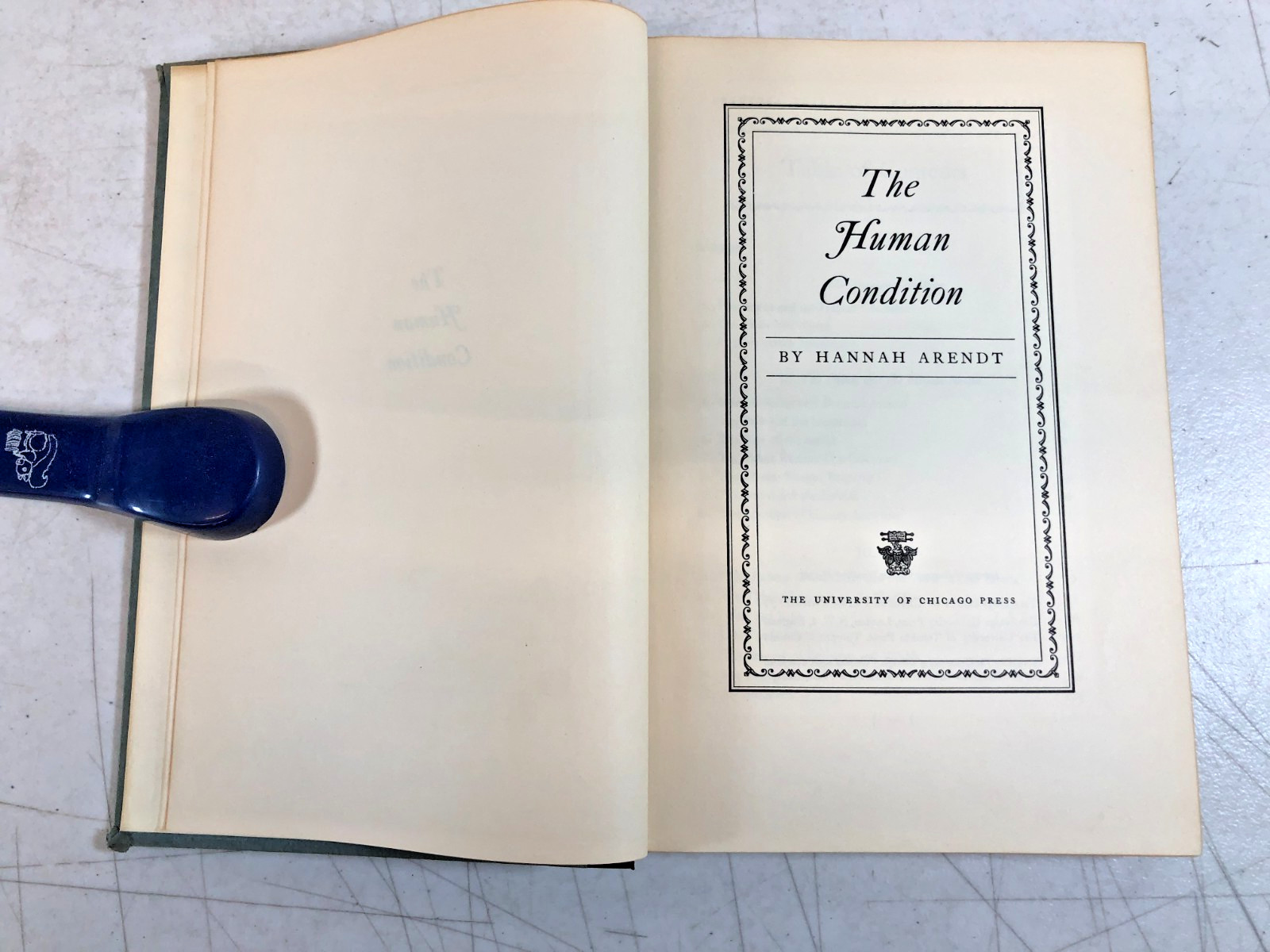 The Human Condition, Hannah Arendt 1958, E-104