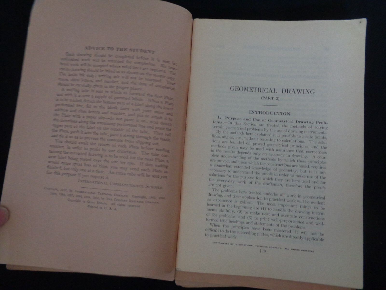 1927 Vintage Project Method Of Teaching Instruction Booklets Geometrical Drawing