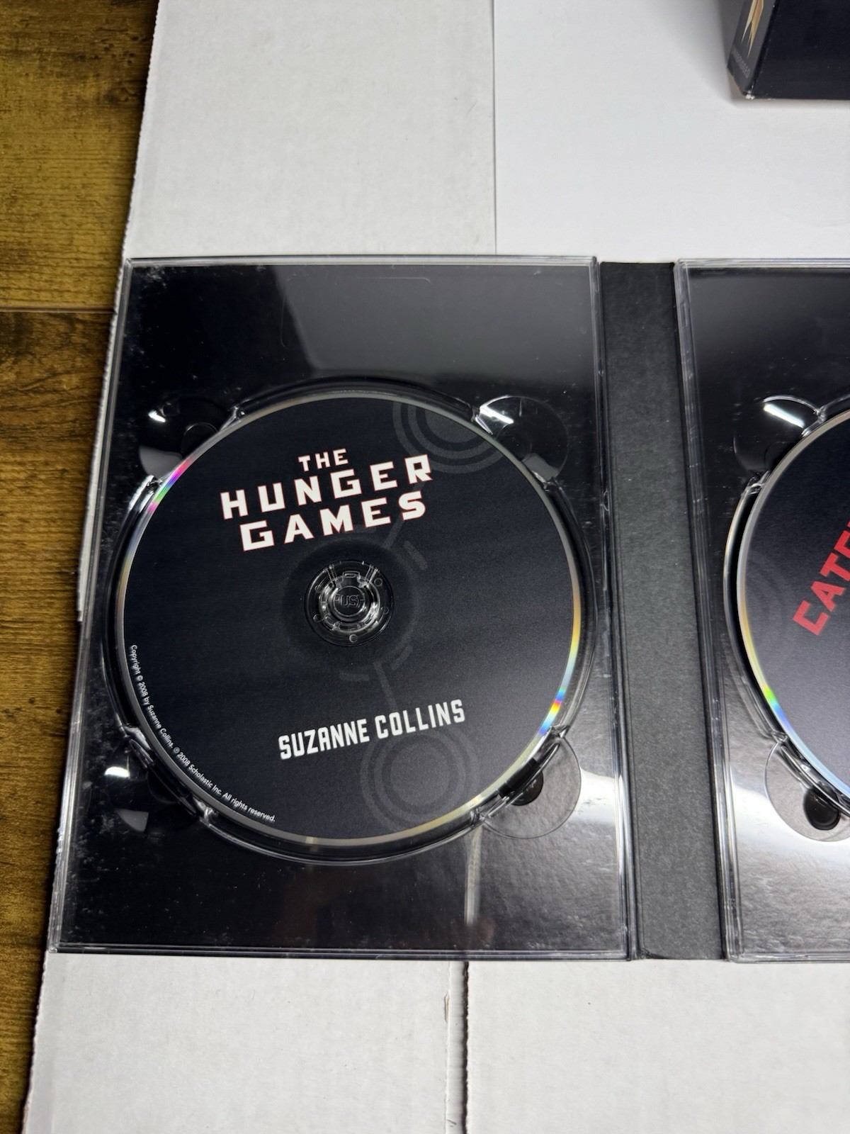 The Hunger Games Trilogy MP3 CDs Boxed Set & Stickers Suzanne Collins Audiobook