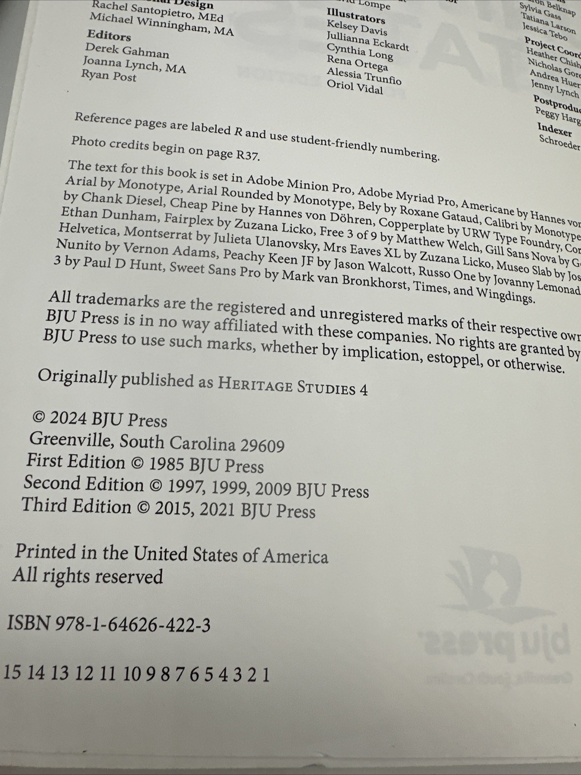 Bob Jones Heritage Studies 4 Text (4th Edition) 4th Grade History