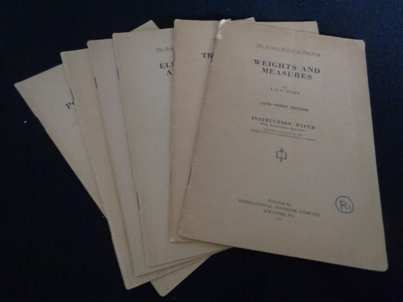 1927 Vintage Project Method Of Teaching Instruction Booklets Geometrical Drawing