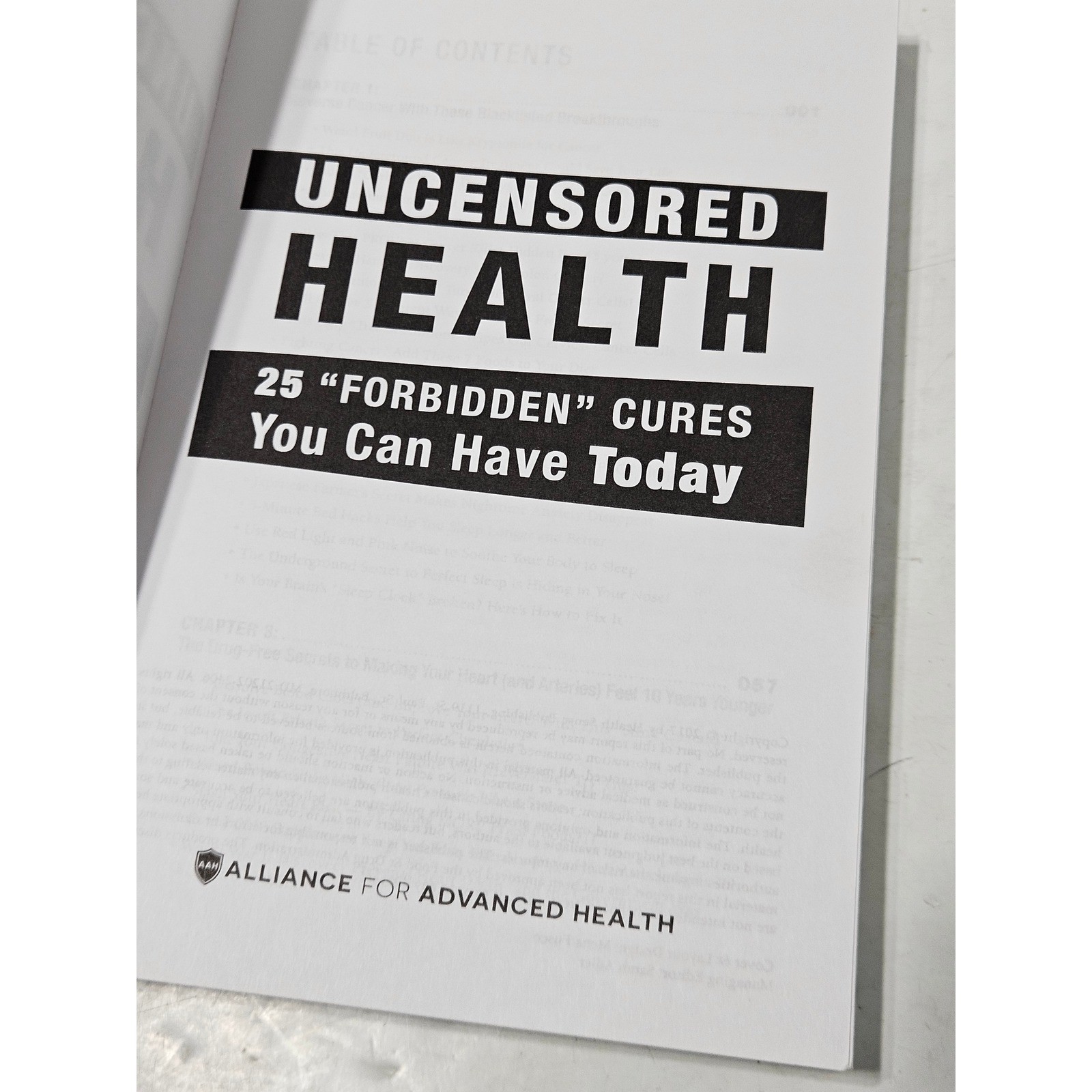 Health Uncensored Health Alliance for Advanced Book 25 Forbidden Cures