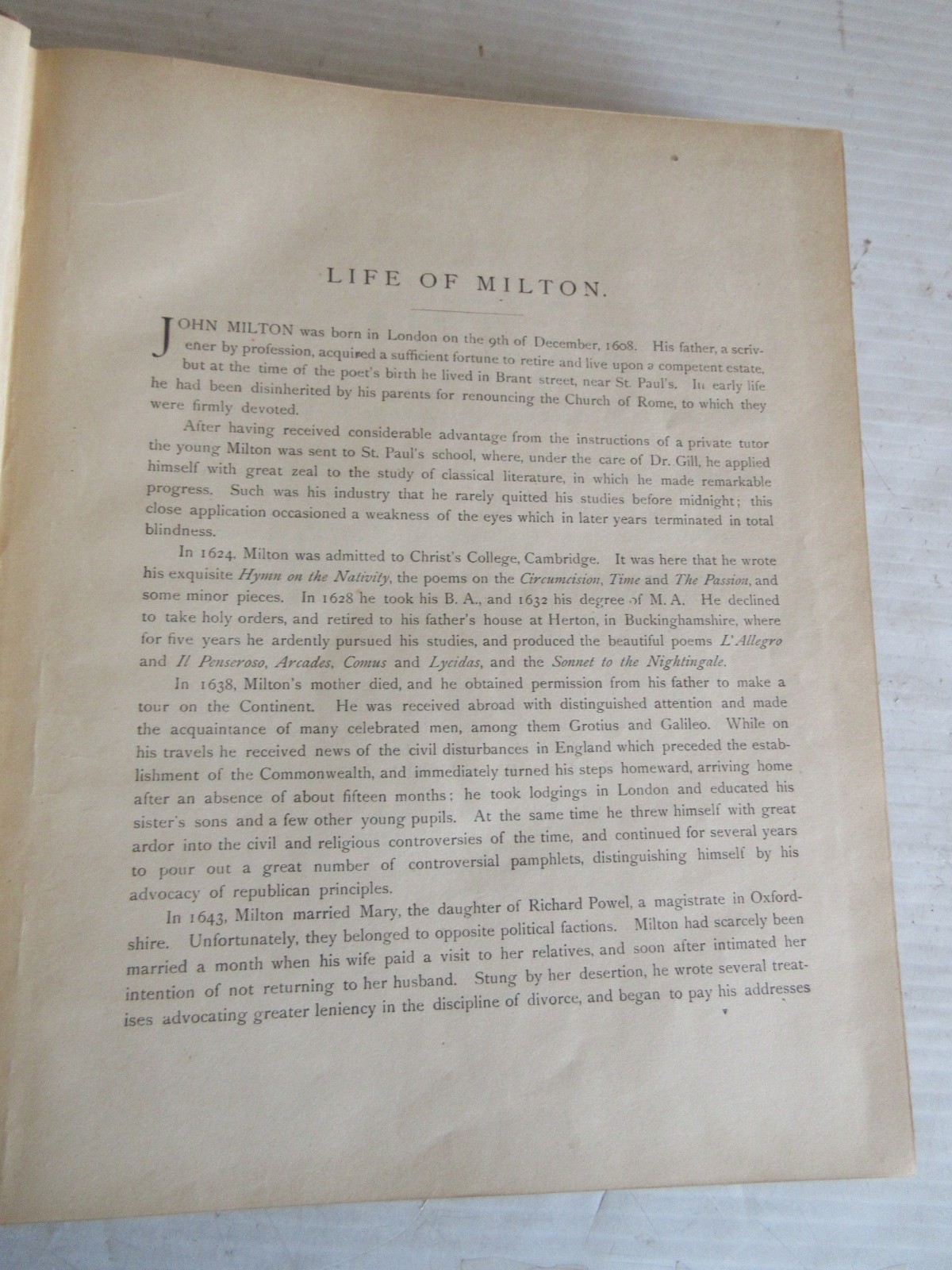 MILTON’S PARADISE LOST EDITED BY HENRY C. WALSH, AM 1900