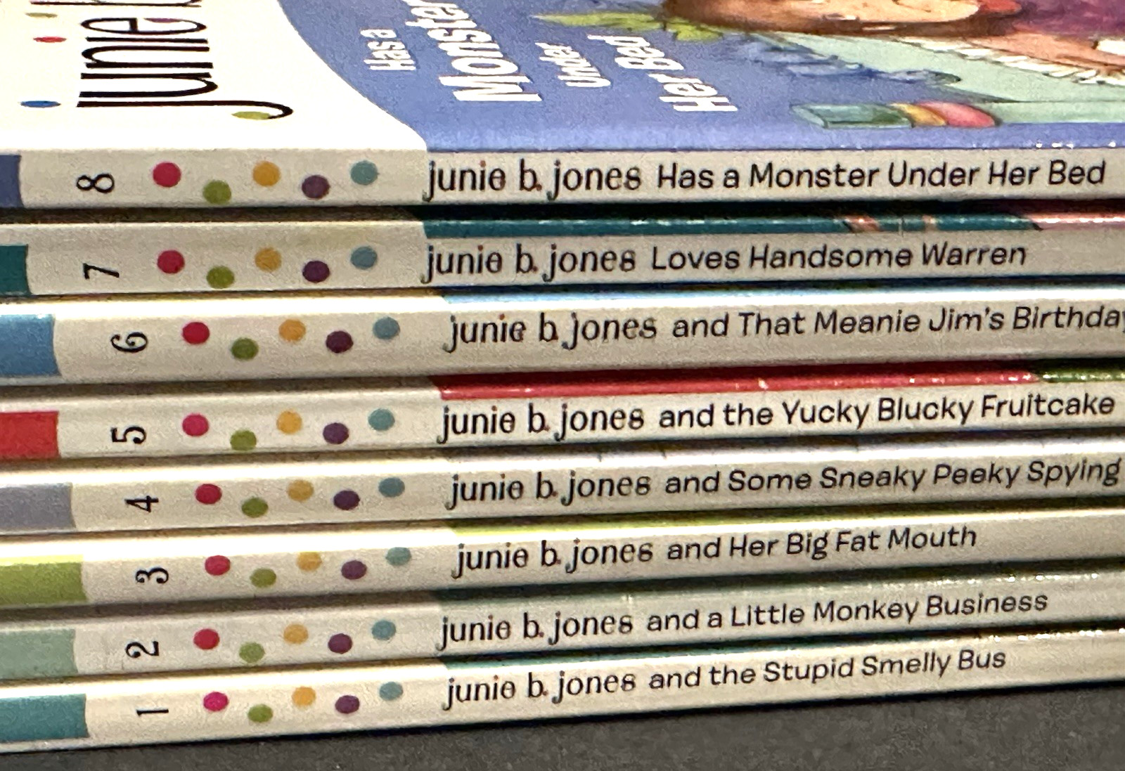 Junie B. Jones lot 1, 2, 3, 4 ,5 ,6, 7, 8 Barbara Park Ages 6-9 children’s books