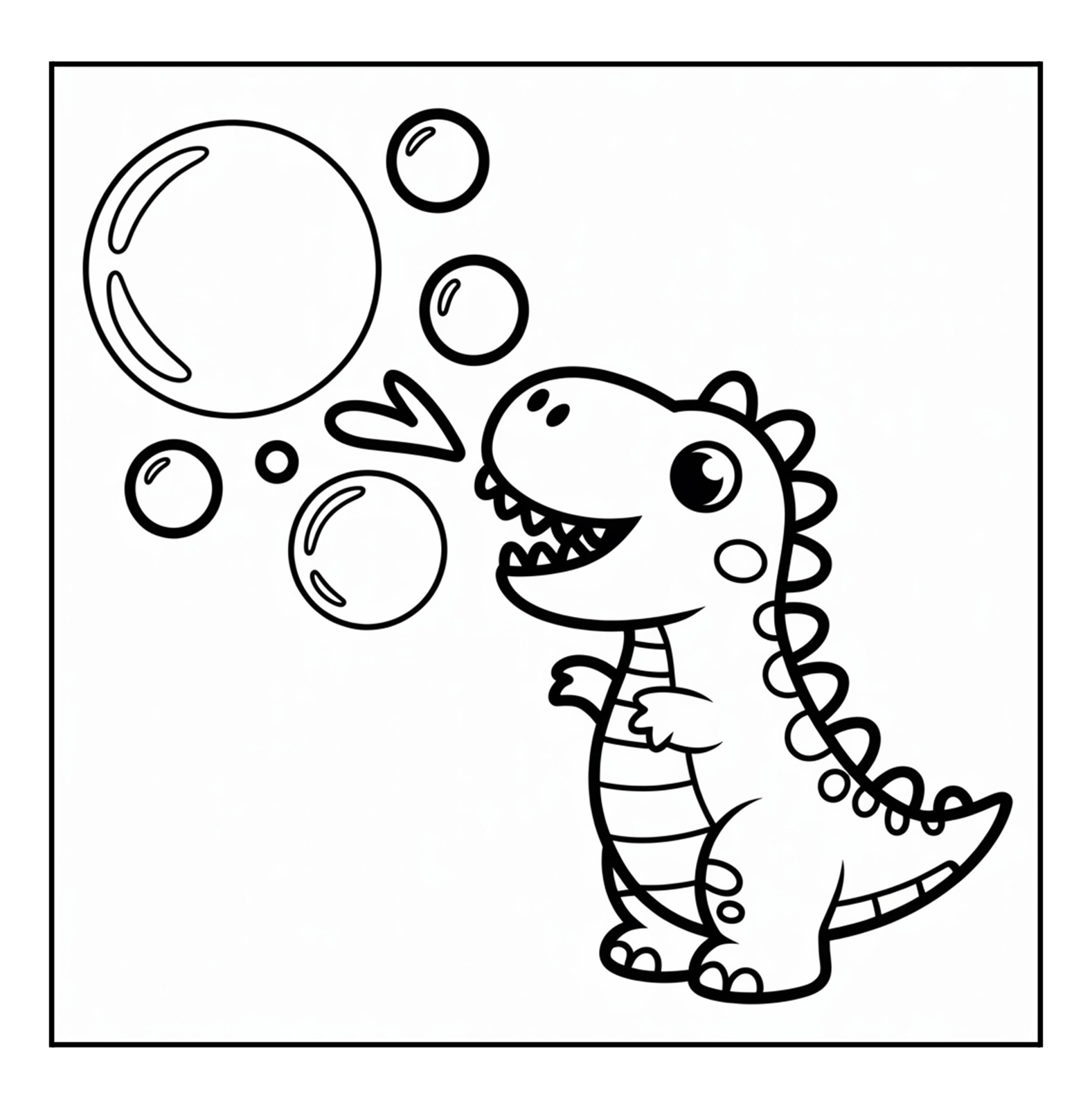Cute Dinosaurs Coloring Book for Kids Ages 4-8 | Fun Prehistoric Activity Book |