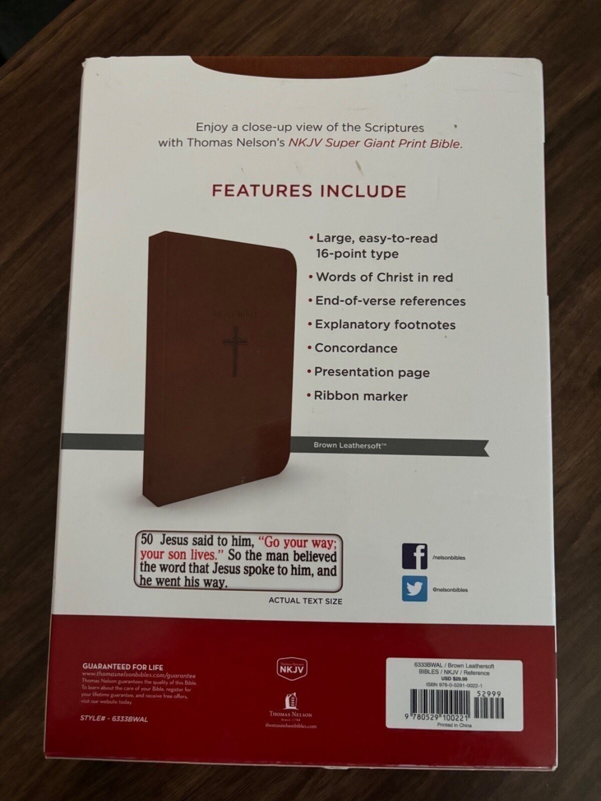 Super Giant Print Bible NKJV Imitation Leather Largest Print 16 point BRAND NEW!