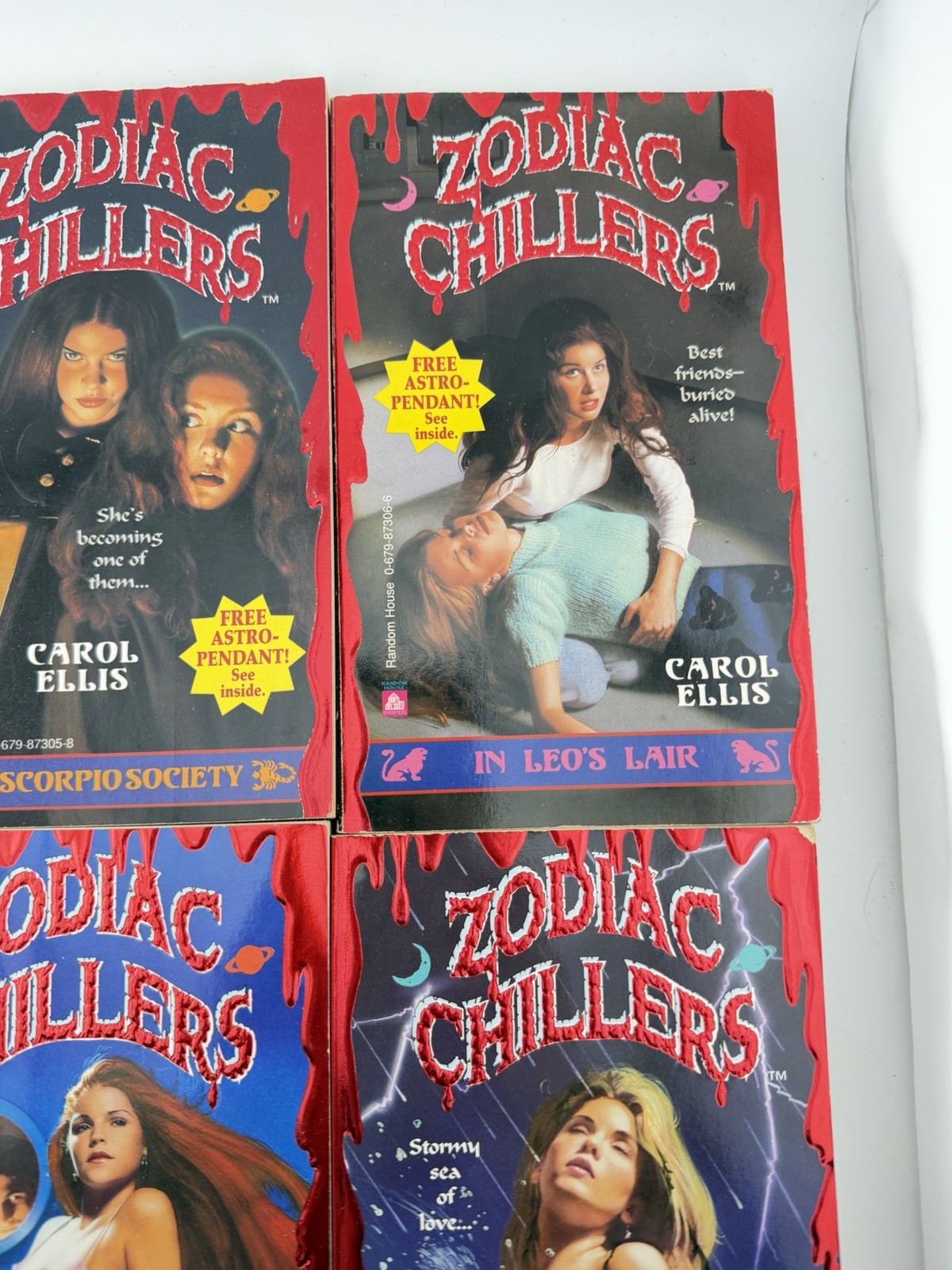 Zodiac Chillers Books Lot 1-6 First Edition SOLD AS A SET Fast Free Shipping