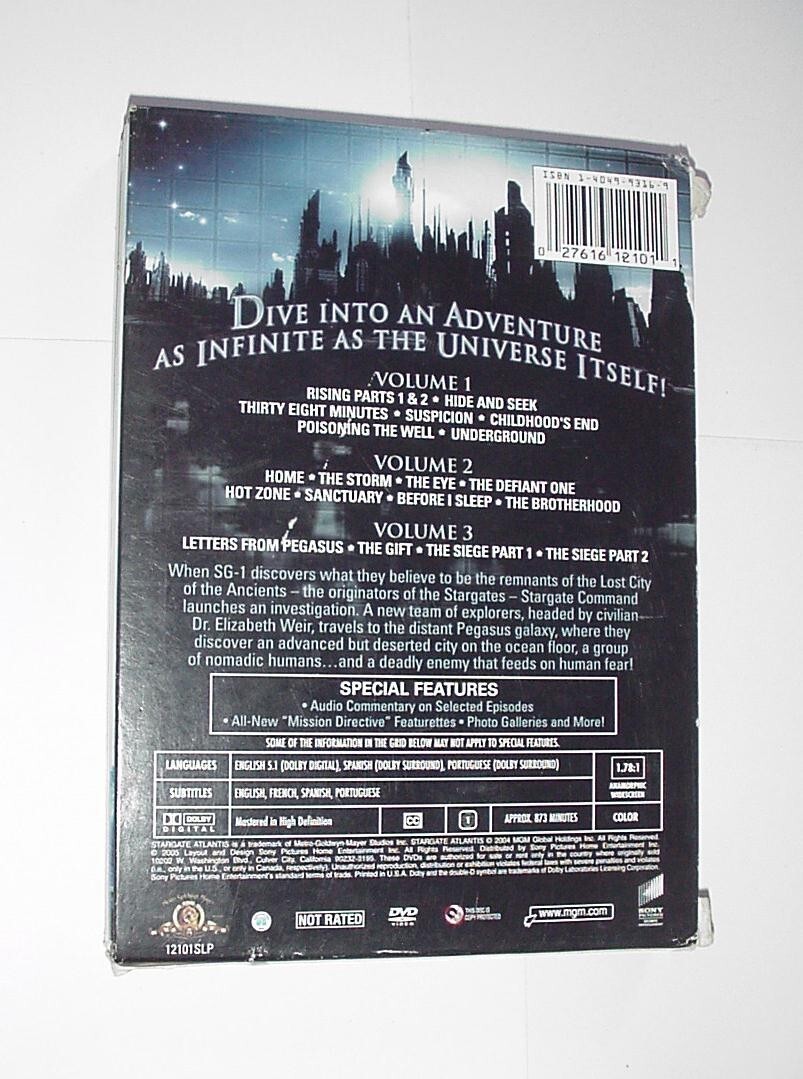 Stargate Atlantis Season One Box Set 5 Discs DVD Set Dolby Digital