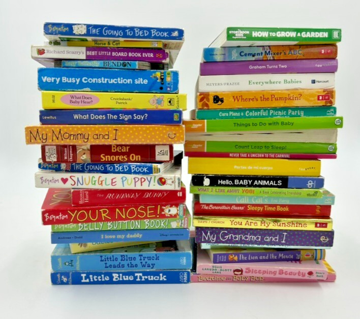 Lot of 100 – Board Books for Children’s/ Toddler Babies/Preschool/Daycare