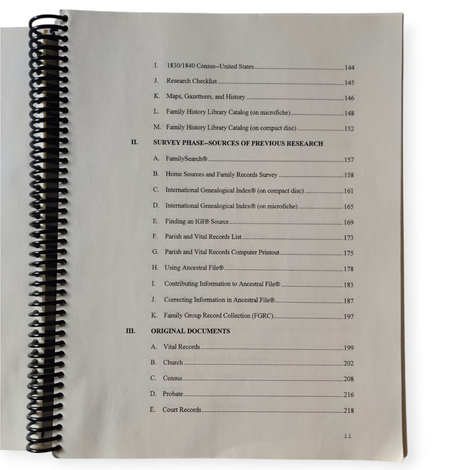 United States Genealogy Research Syllabus Elderhostel BYU