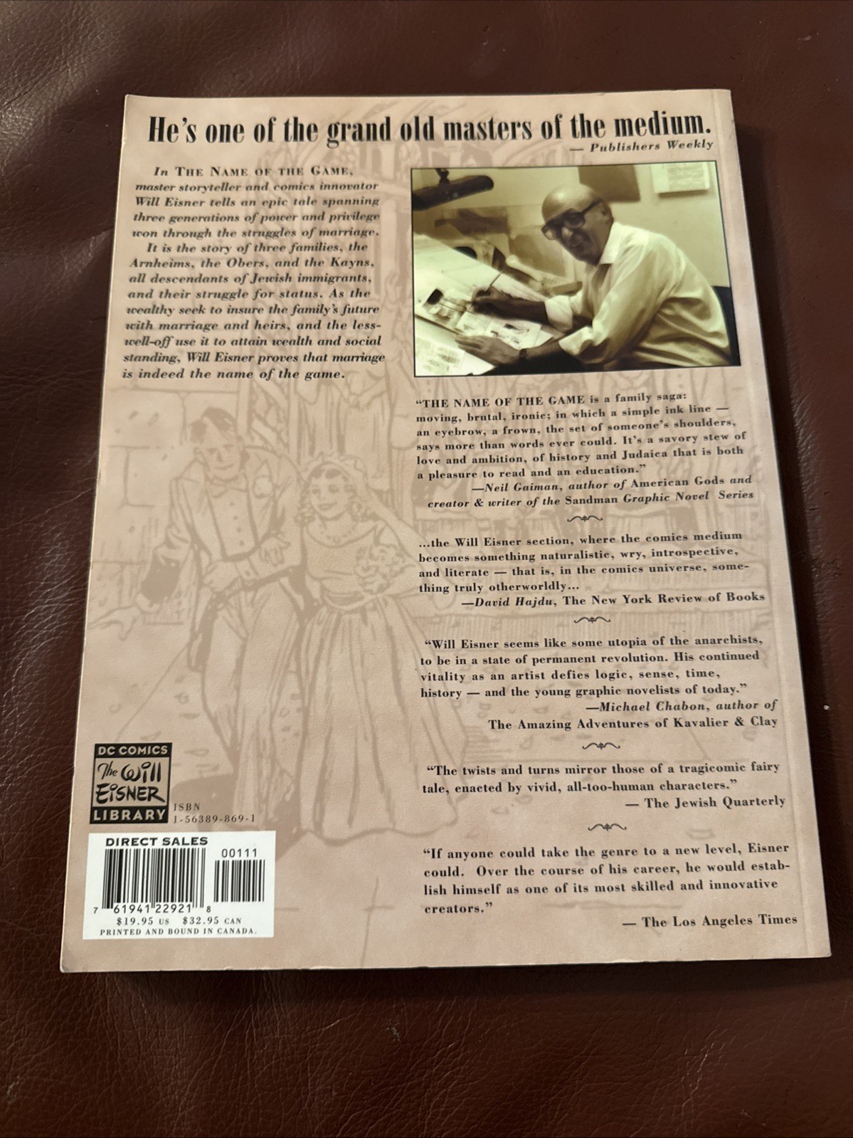 SIGNED Will Eisner The Name of the Game Paperback Book