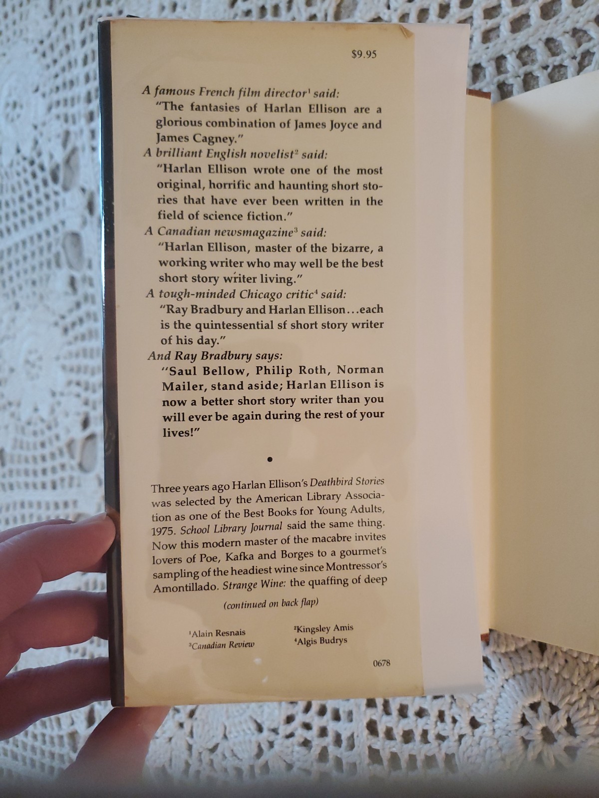 SIGNED Strange Wine by Harlan Ellison Harper & Row 1st hardcover Very Good