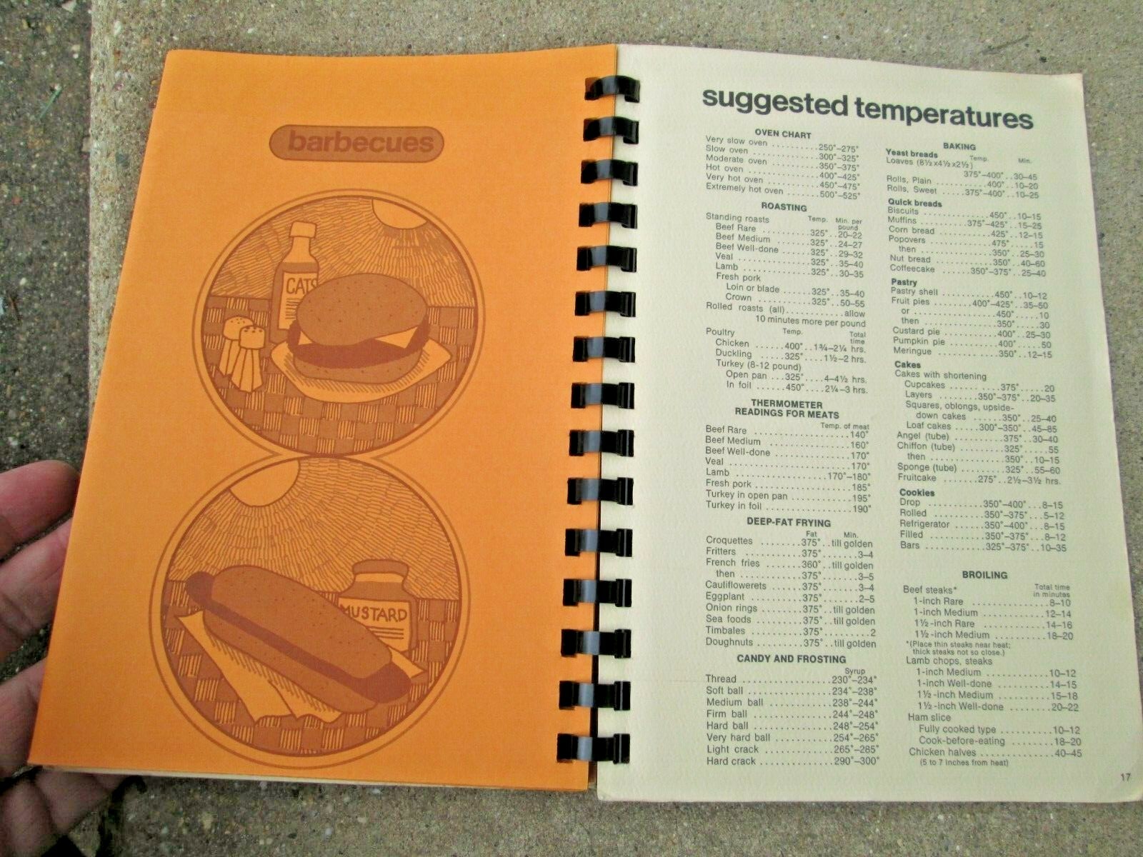Vintage 1970’s Unbranded Recipe File/ Holder Plastic Spiral Binding EUC