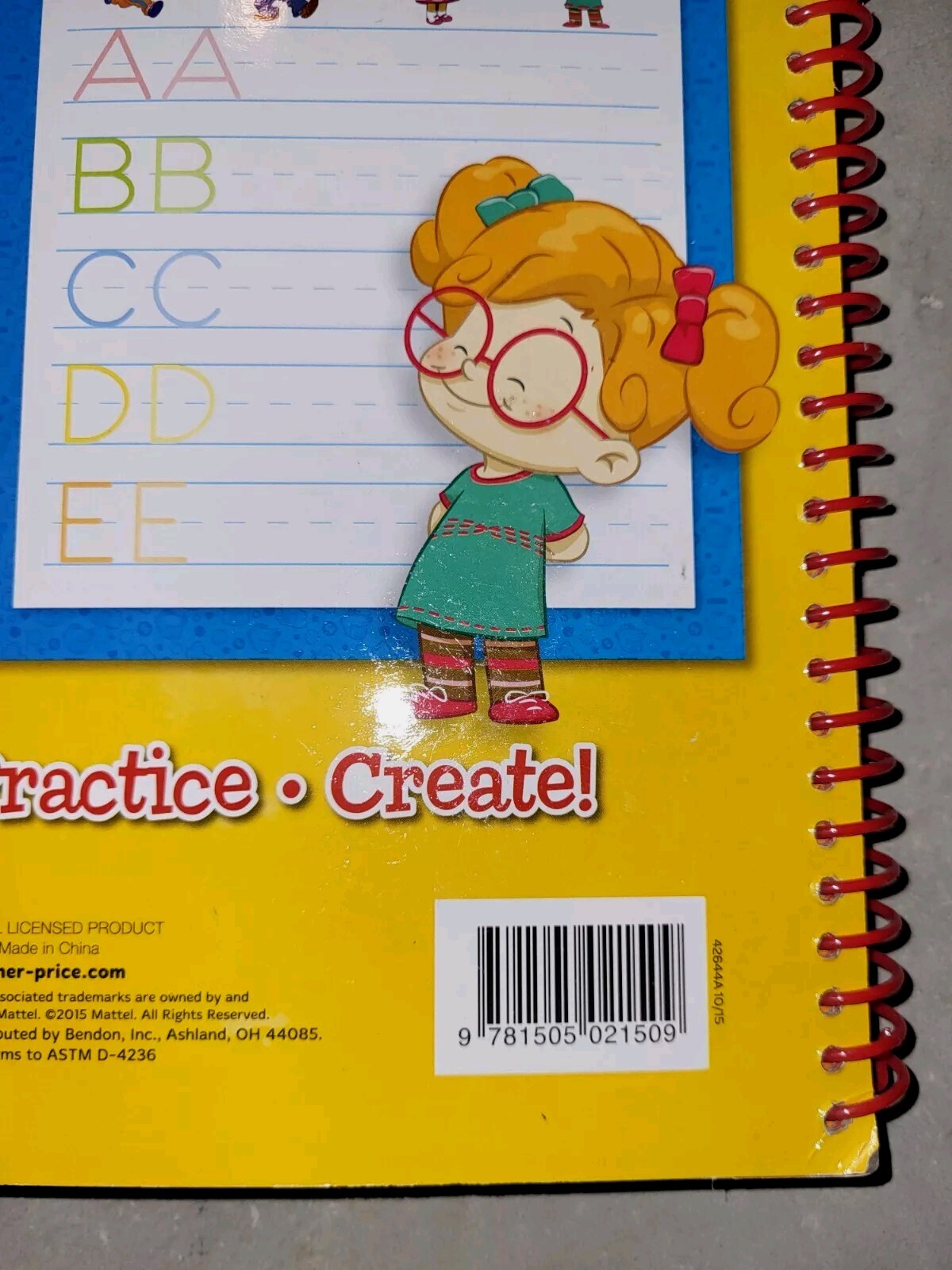 Bendon Fisher Price Little People Printing Practice Erase Activity Book Age 3+