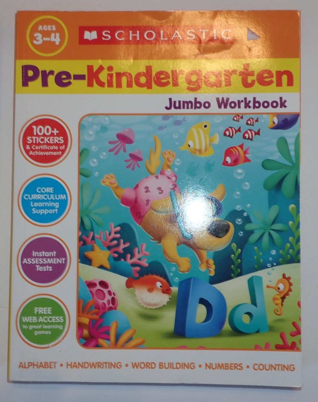 2 Workbooks Ages 3-4 Scholastic Pre-Kindergarten & Big Skills Early Concepts