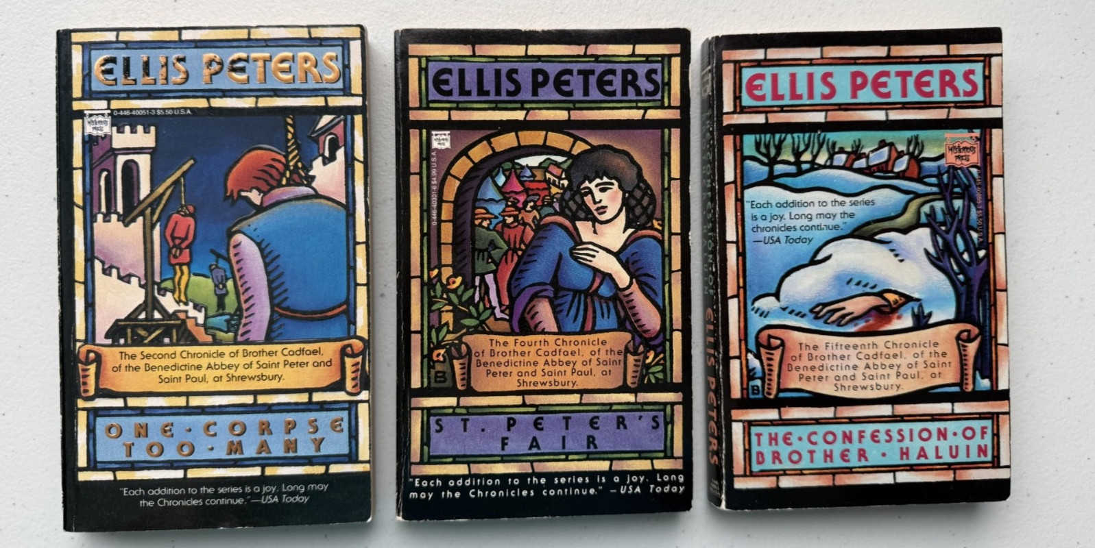 Complete set of 21 vintage Brother Cadfael mystery paperbacks Ellis Peters