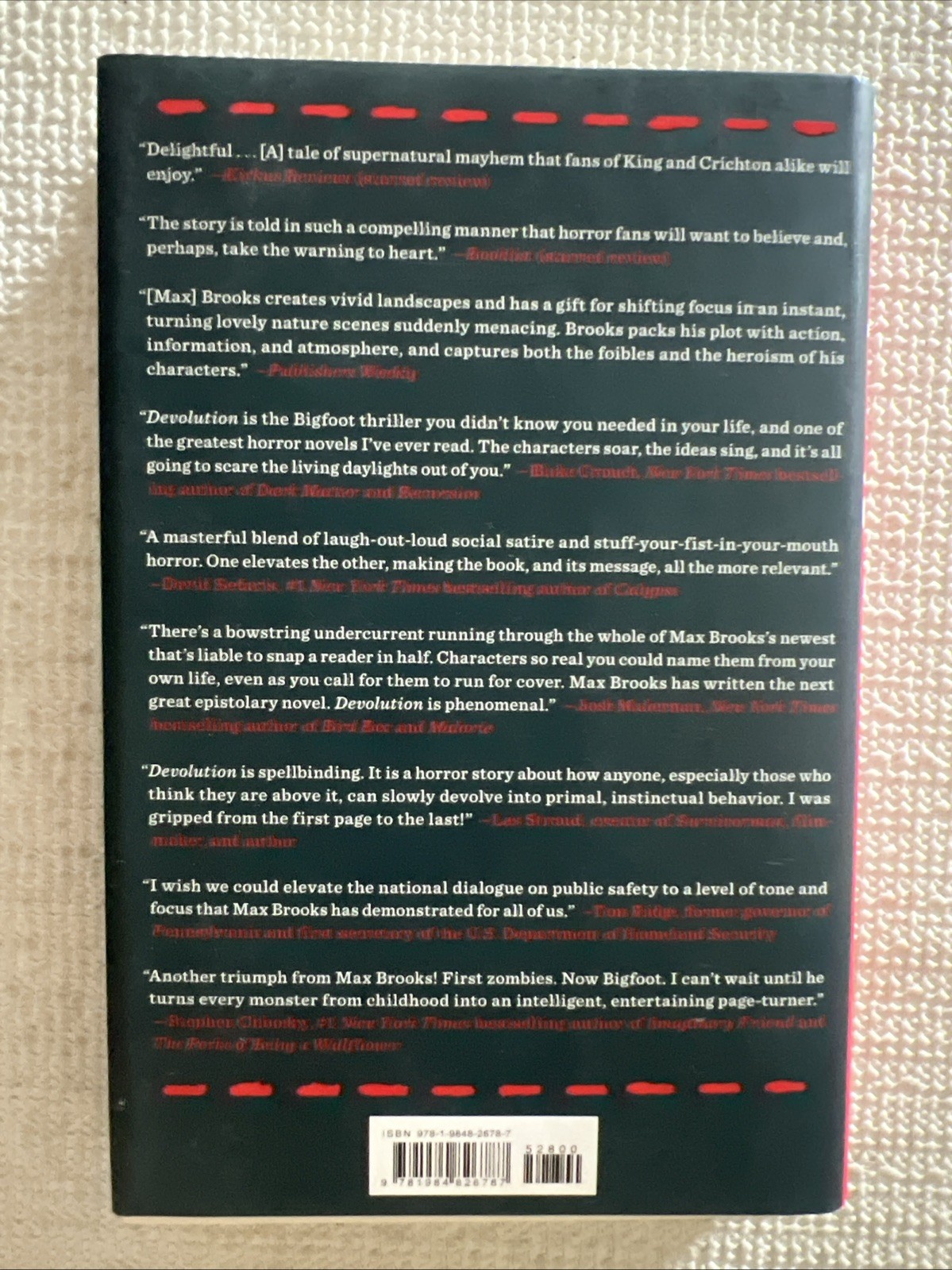 Devolution – Signed/Autographed First Edition With Dust Jacket by Max Brooks.