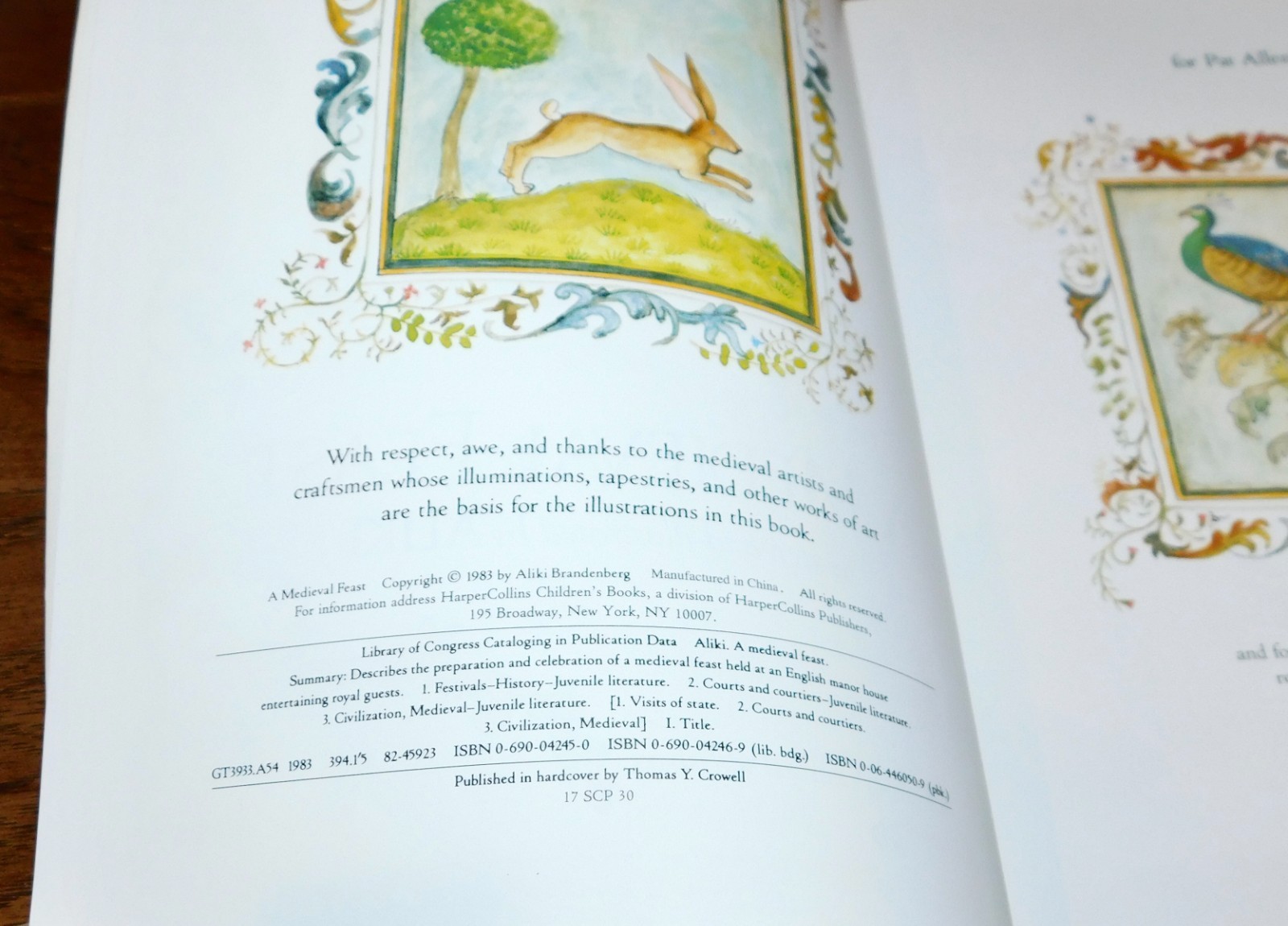 LOT 8 A Medieval Feast Aliki Reading Rainbow Children Book Age 4-8 Homeschool